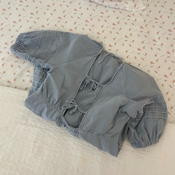 7 for all mankind blue babydoll dress - Picture 4 of 9